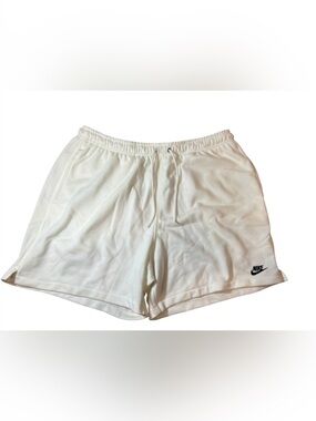Nike  White Athletic Shorts with Drawstring Waist